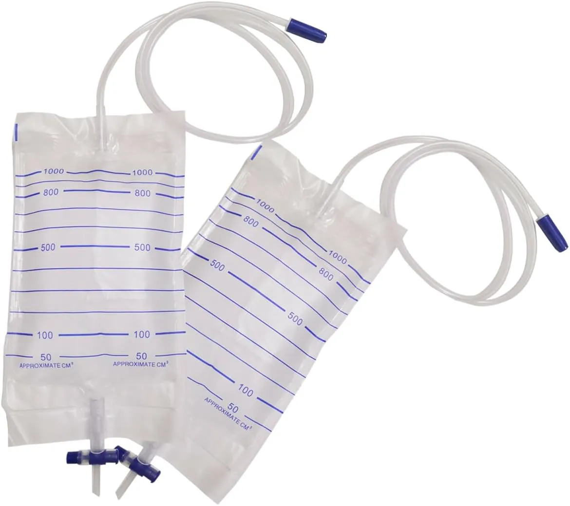 10 Pcs Urine Drainage Bags Catheter 1000ML