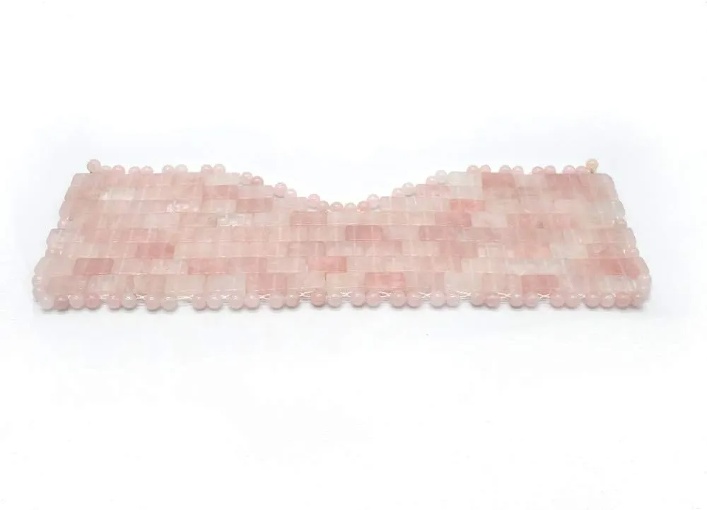 100% Rose Quartz Jade Eye Mask, Jade Sleeping Mask for Relieving Eye Bags and Dark Circles, Yoga Meditation Tools