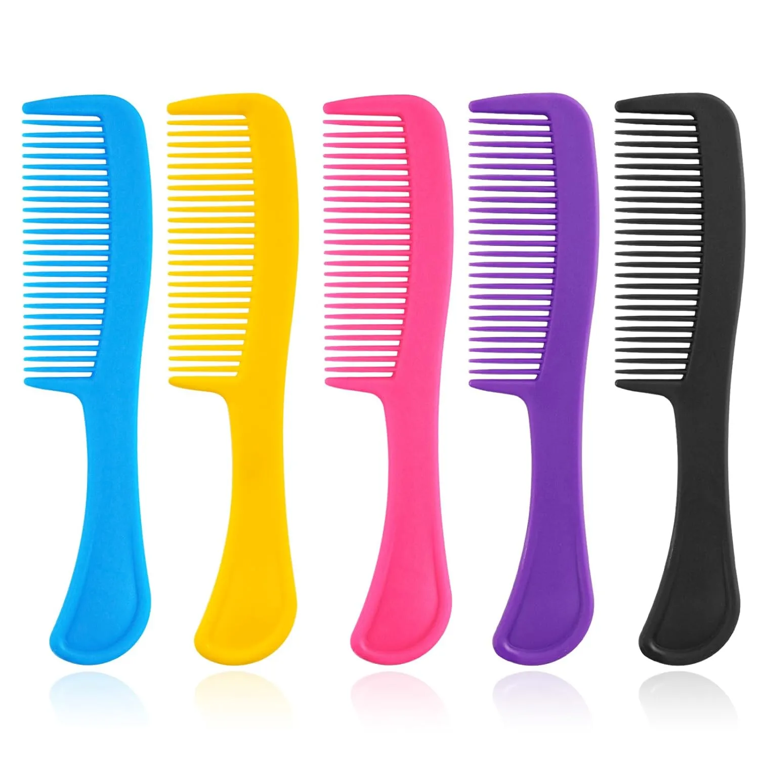 100pcs Combs In Bulk Individually Wrapped, Colorful Hair Combs, Bulk Combs For Homeless Individually Wrapped For Women,Kids,Hotel,Airbnb,Shelter/Homeless(black,yellow,pink,blue,purple)