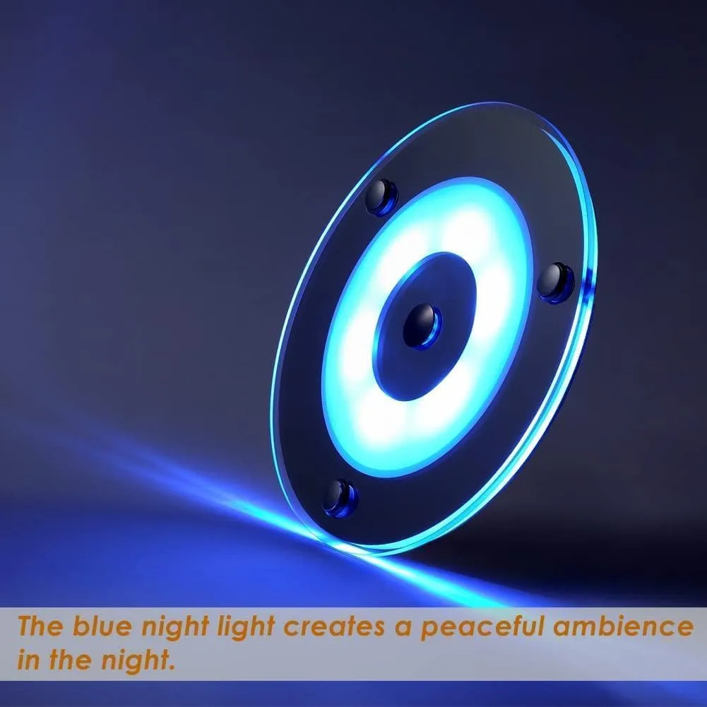 12V Ceiling Dome Light, 4.75 Inch 400LM Dimmable Interior Light for RV Boat Camper Van Travel Trailer Truck Fifth Wheel Interior Lighting, Blue Night Light & Touch Switch(Cool White)