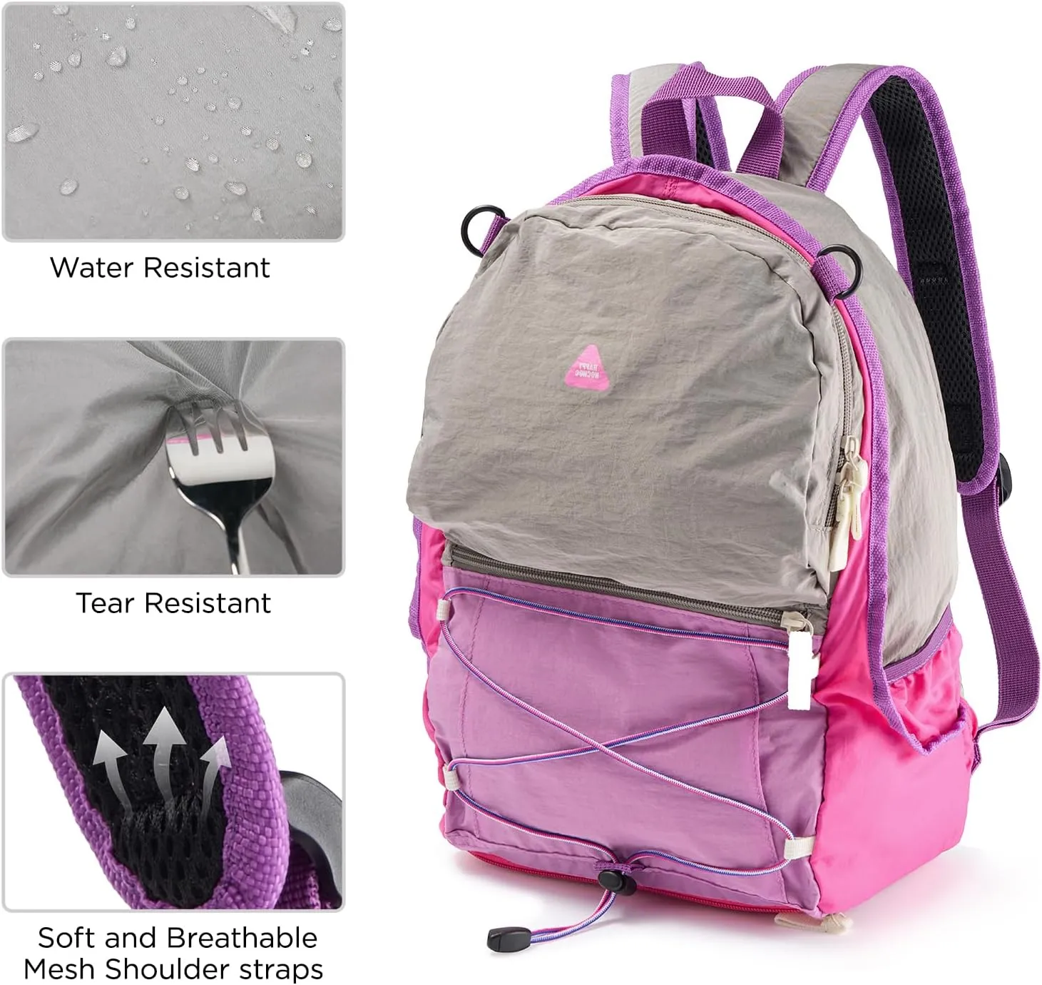 15L Kids Backpack for boys and girls, Small Ultra Lightweight Hiking Backpack for kids with Mesh Storage Bag, Water Resistant Travel Outdoor Sport Camping Daypack