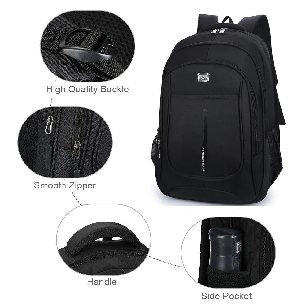 17.3  Men Women40L Large Waterproof Rucksack Travel School Bag