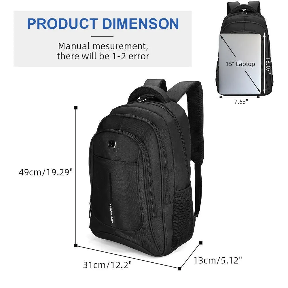 17.3  Men Women40L Large Waterproof Rucksack Travel School Bag