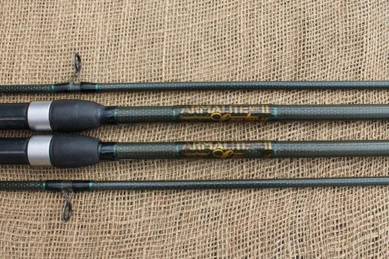 2 x Century Armalite MK II Old School Carp Fishing Rods. 12'. 2.75lb T/C.