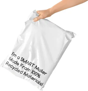 200 Count, 10x13 inch 100% Recycled Poly Mailers Eco Friendly Packaging Envelopes Supplies Mailing Bags 2.5 Mil Thick - SMART Mailer