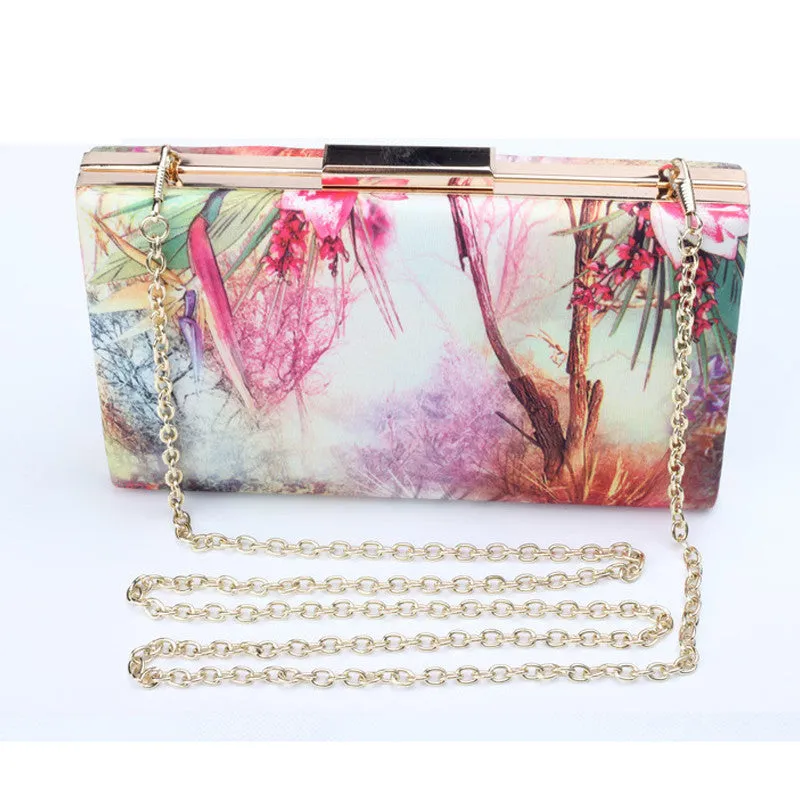 2015 New Fashion Women Handbags Metal painting Shinning Shoulder Bag Ladies Day Clutch Wedding Party Evening Bags Mini Bag