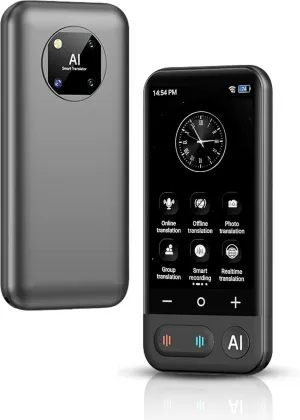 2025 Smart Voice Translator Device - 0.5s Real-Time Translation, 99.9% Accuracy | 150  Languages Online/Offline | 1500mAh Long Battery (5-7H) for Travel & Business