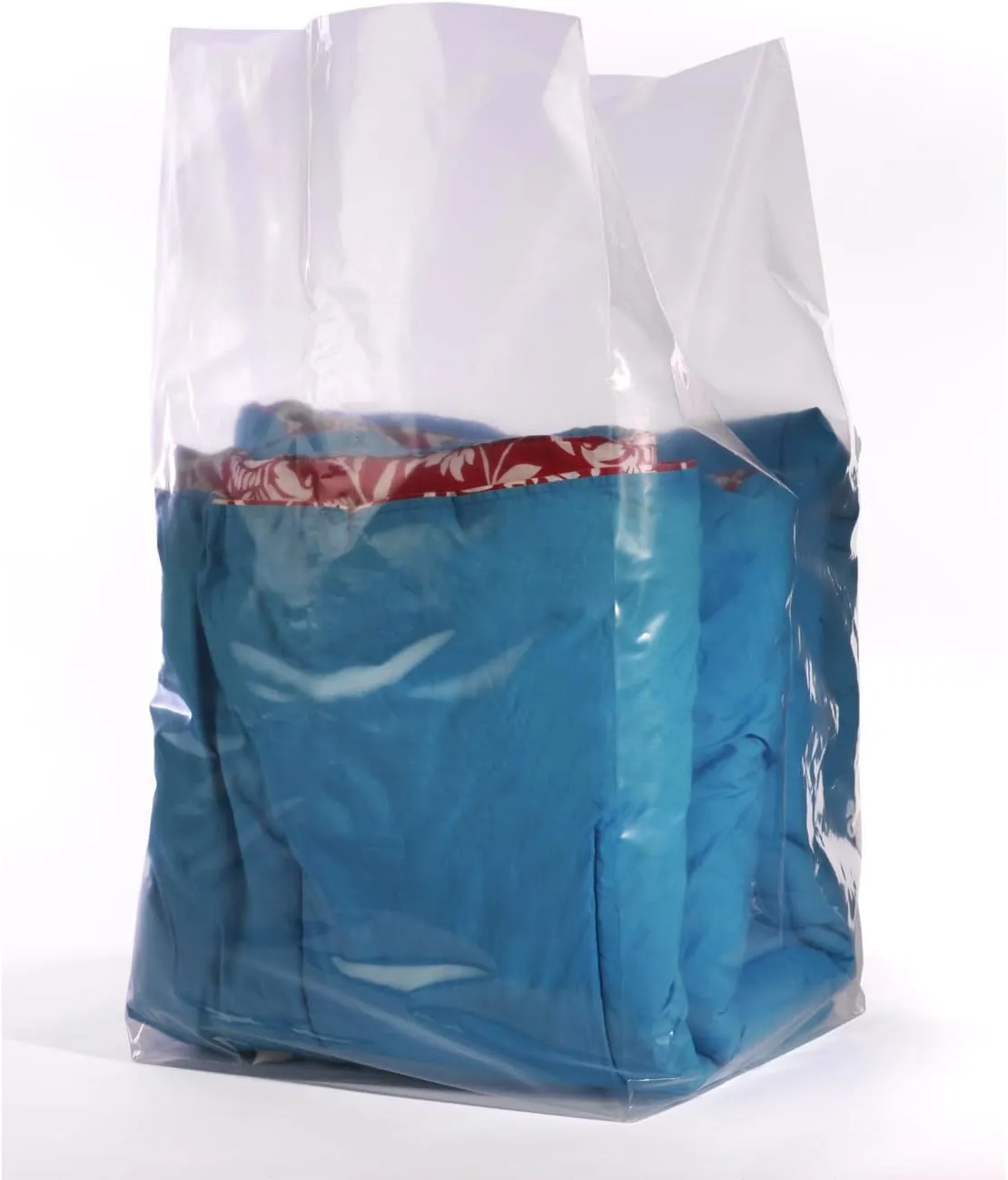 24" x 12" x 36" x 1.5 mil Clear Eco-Manufactured Plastic Side-Gusseted Bags (Case of 250)