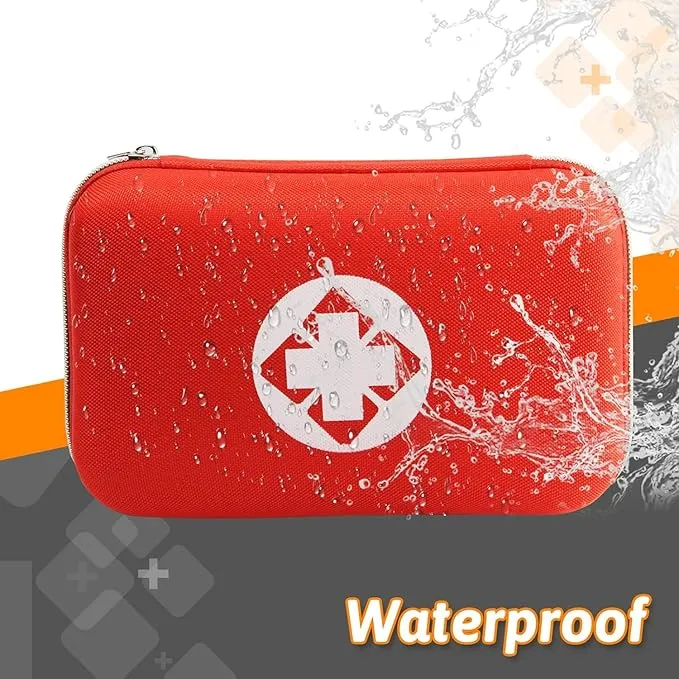 276Pcs First-Aid Kit Emergency-Kit Home-Car - First Aid Kits for Business Travel Essentials First Aid Bag Emergency Necessities for Boat Hiking Skating, Red YIDERBO