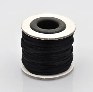 2mm Black Rattail Cord 10m