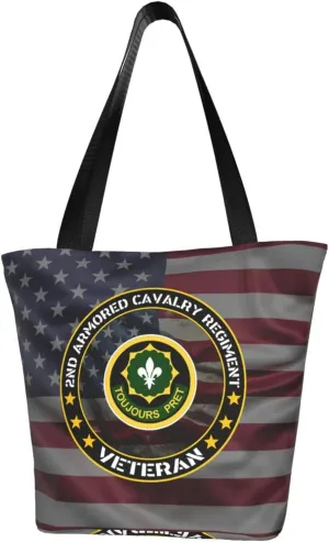 2nd Armored Cavalry Regiment Veteran Fashion Shoulder Bag Large Capacity For Man Or Woman