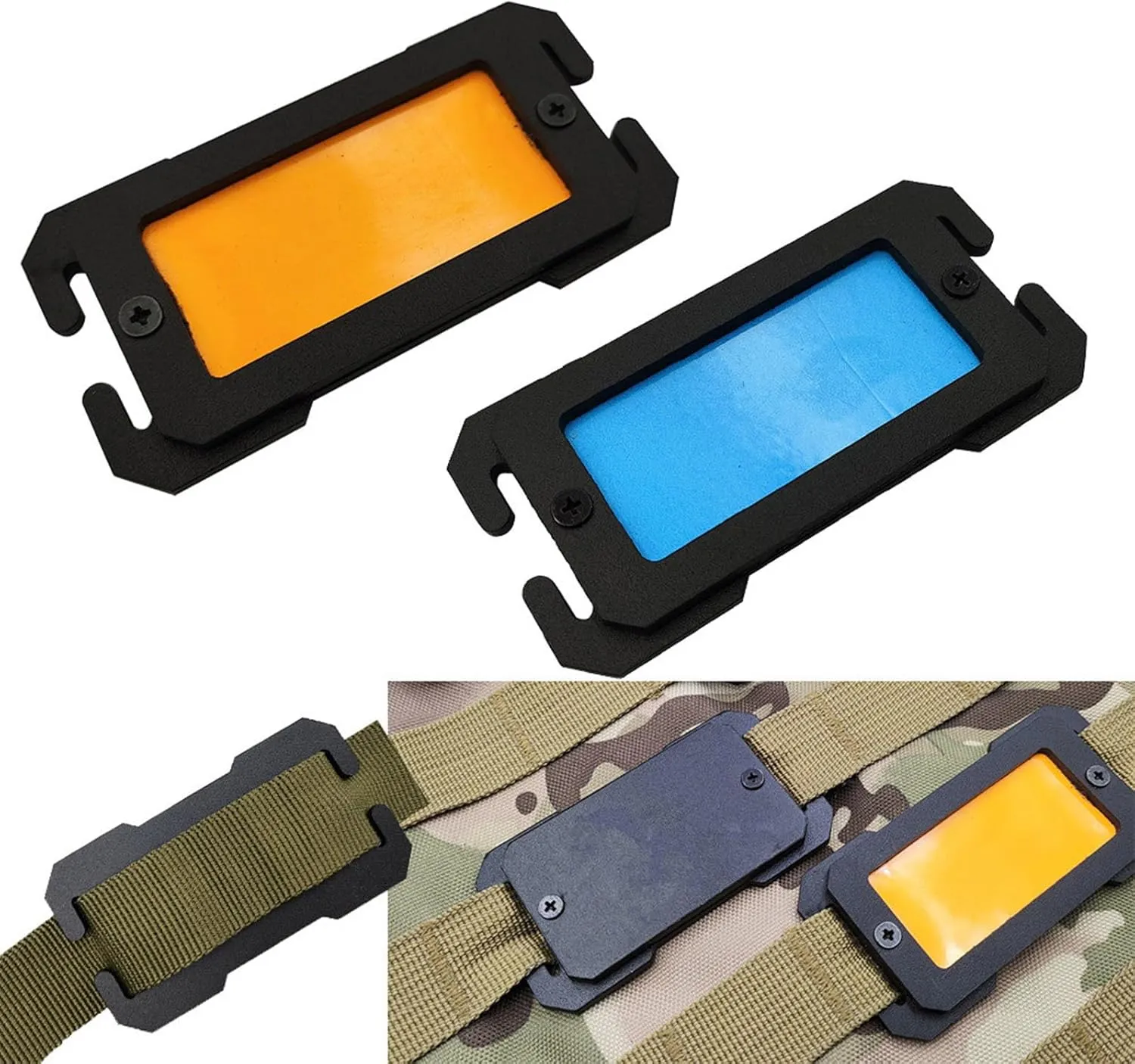 2Pieces Glowing Morale Patches Buckles For Vest Backpacks Shoulder Band Equipment Accessories