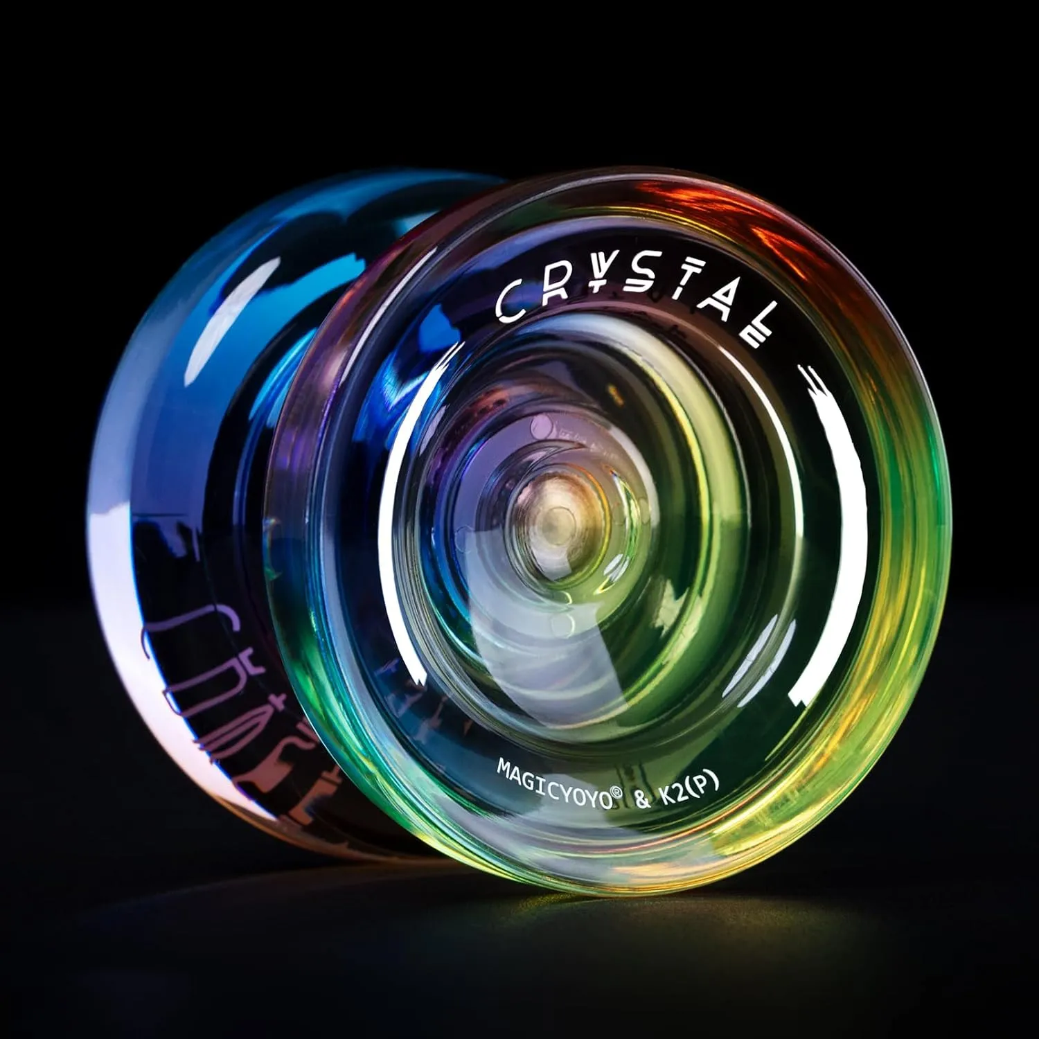 3 Pack Responsive Yoyos K2 Crystal for Kids Beginners, Dual Function Yoyos with Unresponsive Bearings Kit for Advanced and Pro Finger Spin Tricks 18 Yoyo Strings 3 Bags(Black Green Blue Pink Yellow)