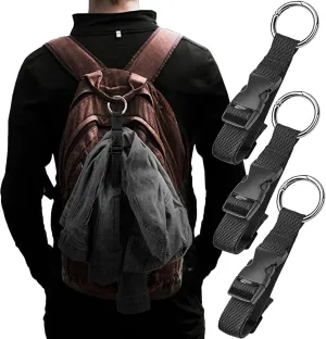 3 Pcs Jacket Holder Luggage Strap Jacket Gripper Add a Bag Luggage Strap Handbag Clip Use to Carry Make Your Hands Free - Black
