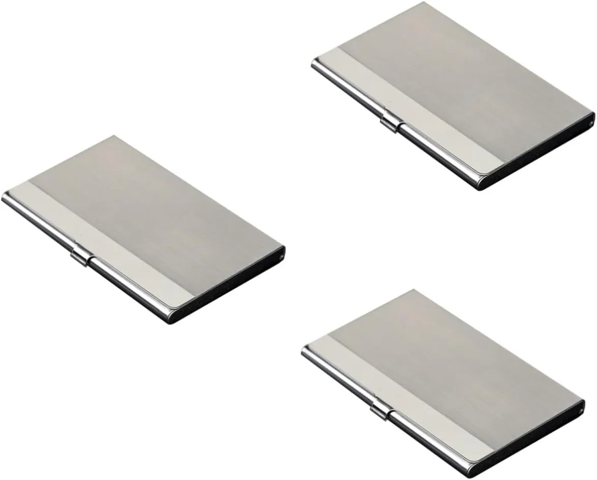 3pcs Travel Accessories Business Holder Laptop Sling Bag Name Holder Name Card Case Metal Case Name Case Working Holder Business Card Holder Container Business Card Case The Cross