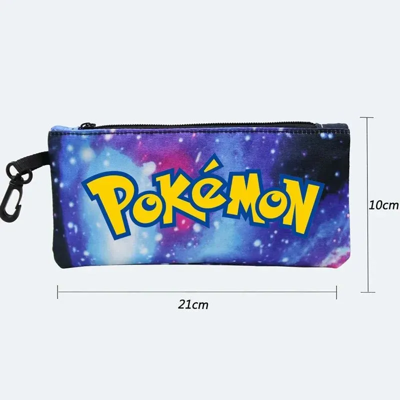 3Pcs/set Anime Pokemon Pikachu Backpack for Boys Girls Light Weight Bag Hildren Schoolbag Student Kawaii Backpack Back To School
