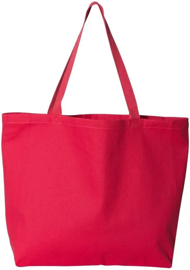 5 | 6 | 12 | 24 | 48 | 192 Isabella Blank Cotton Canvas Large Reusable Grocery Tote Bags