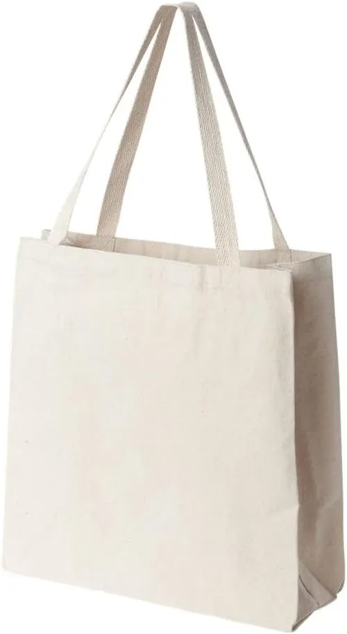 5 | 6 | 12 | 24 | 48 | 192 Isabella Blank Cotton Canvas Large Reusable Grocery Tote Bags