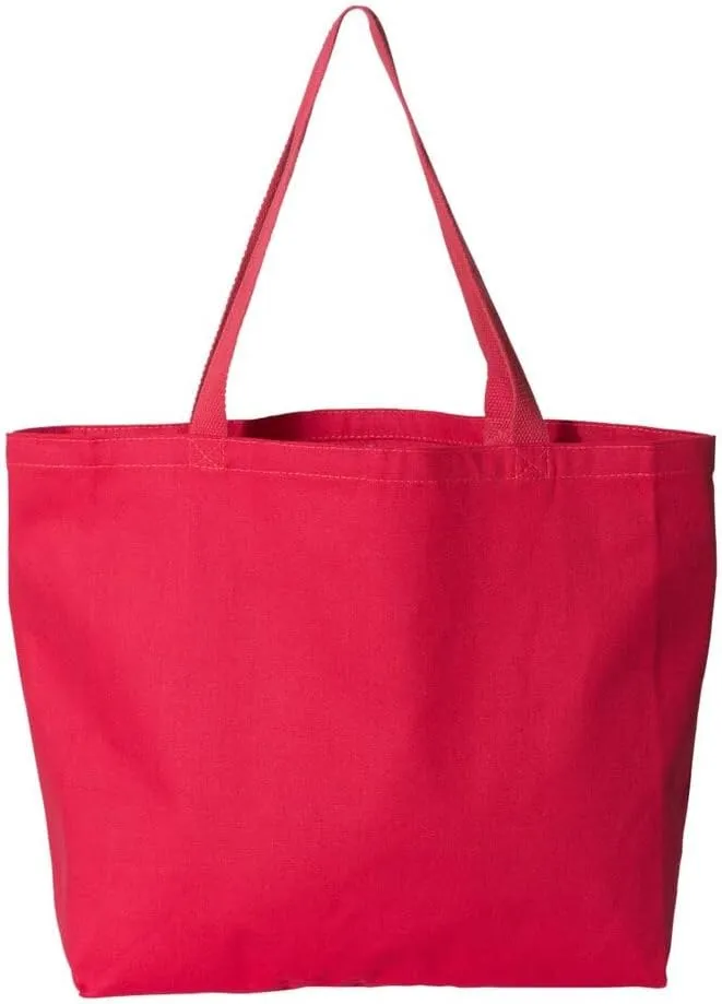 5 | 6 | 12 | 24 | 48 | 192 Isabella Blank Cotton Canvas Large Reusable Grocery Tote Bags