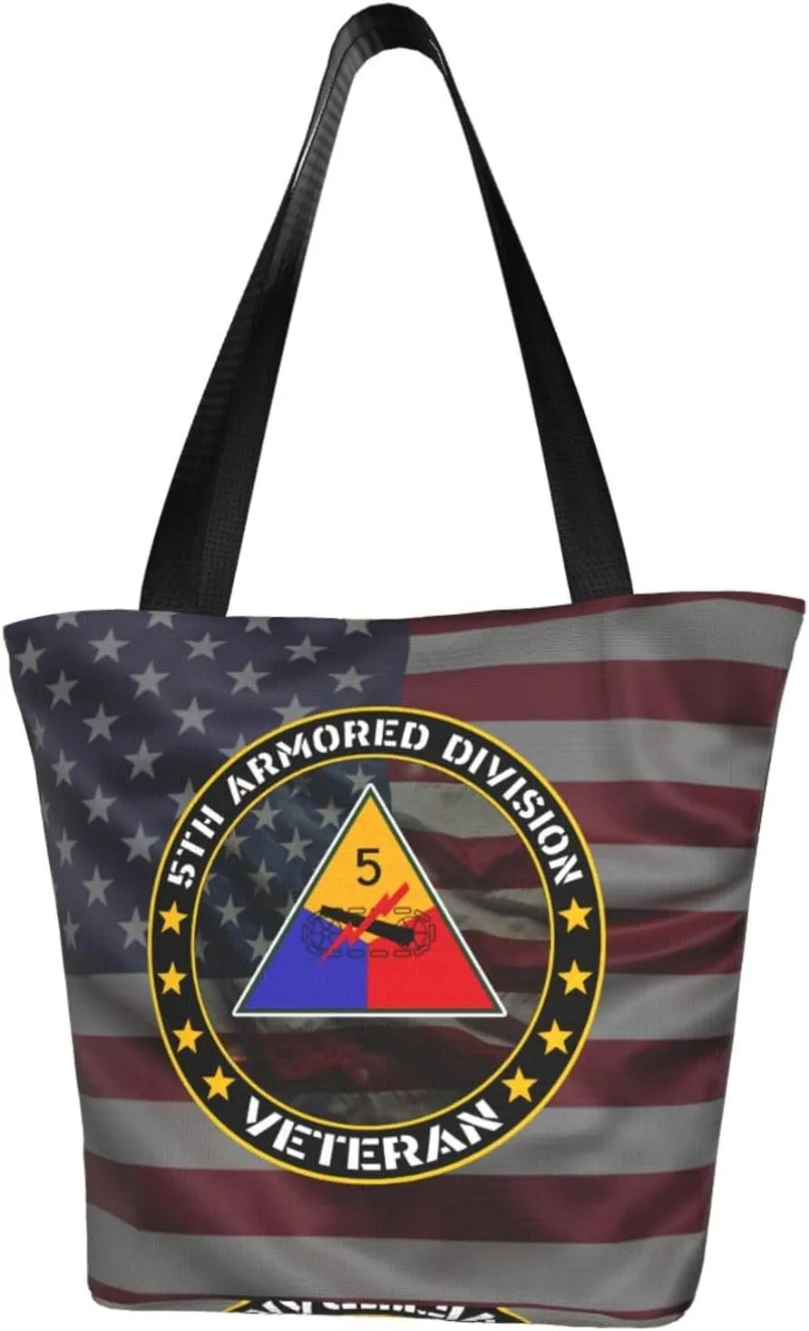 5th Armored Division Veteran Fashion Shoulder Bag Large Capacity For Man Or Woman