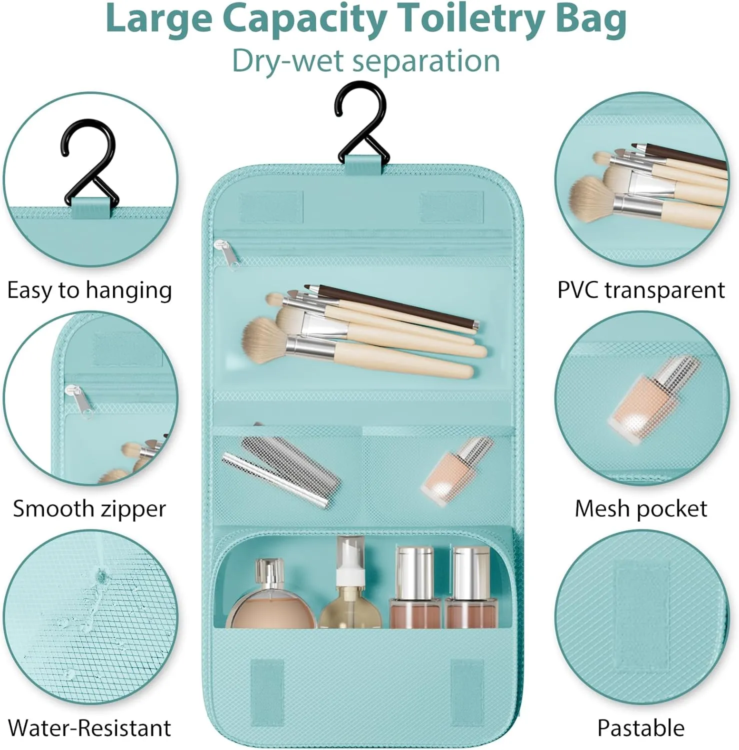 8 Set Packing Cubes for Travel - Double Zipper Compression Design, Space Saving, Sorting and Organizing Travel Luggage Items