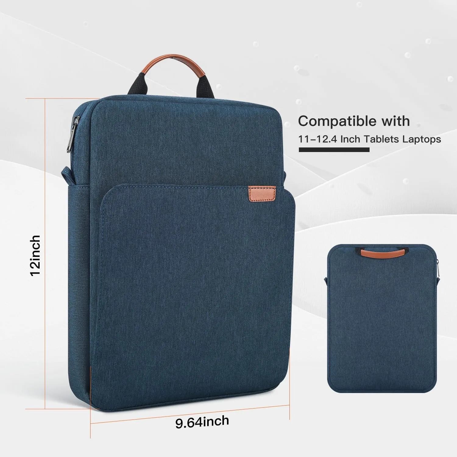 9-11 Inch Tablet Sleeve for Samsung Galaxy Tab A9 /S9 FE/A8, Fire HD 10, iPad Air M3 M2/Pro M4 2025, iPad 10th 10.9/9th 10.2, Navy Blue