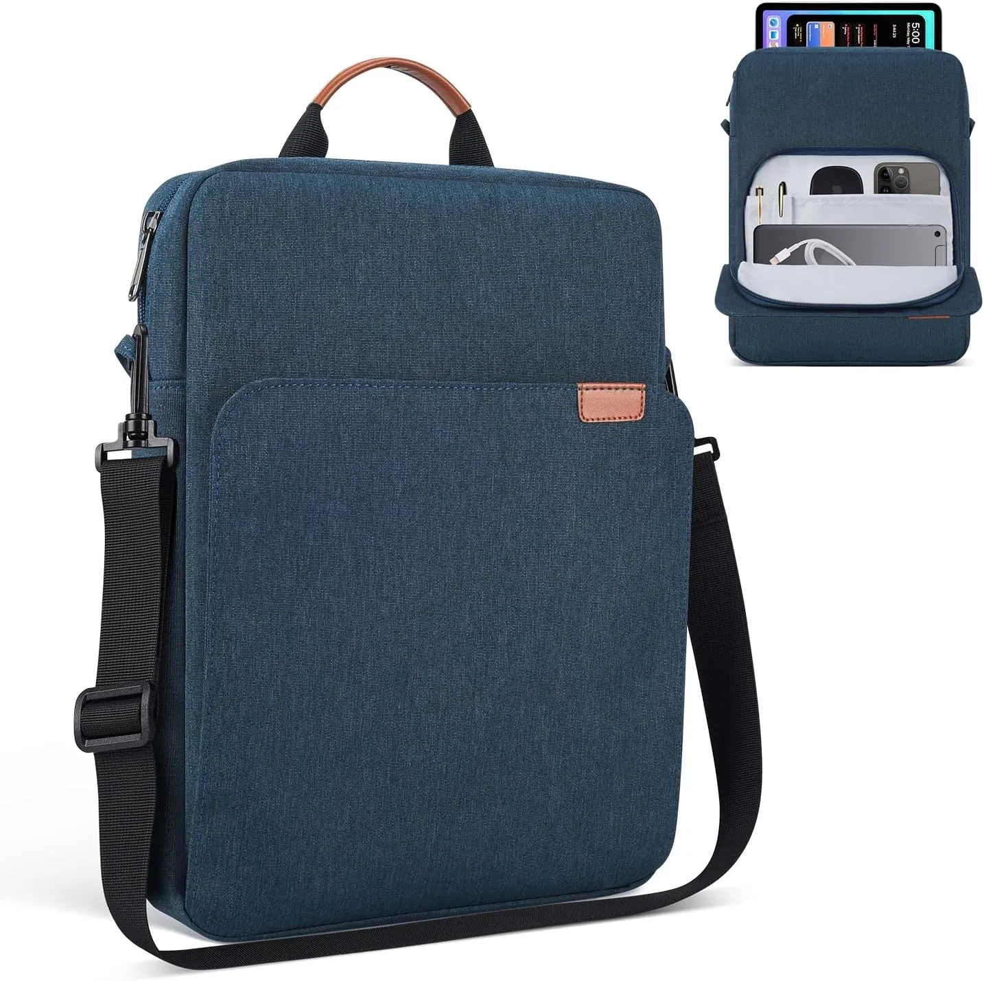 9-11 Inch Tablet Sleeve for Samsung Galaxy Tab A9 /S9 FE/A8, Fire HD 10, iPad Air M3 M2/Pro M4 2025, iPad 10th 10.9/9th 10.2, Navy Blue