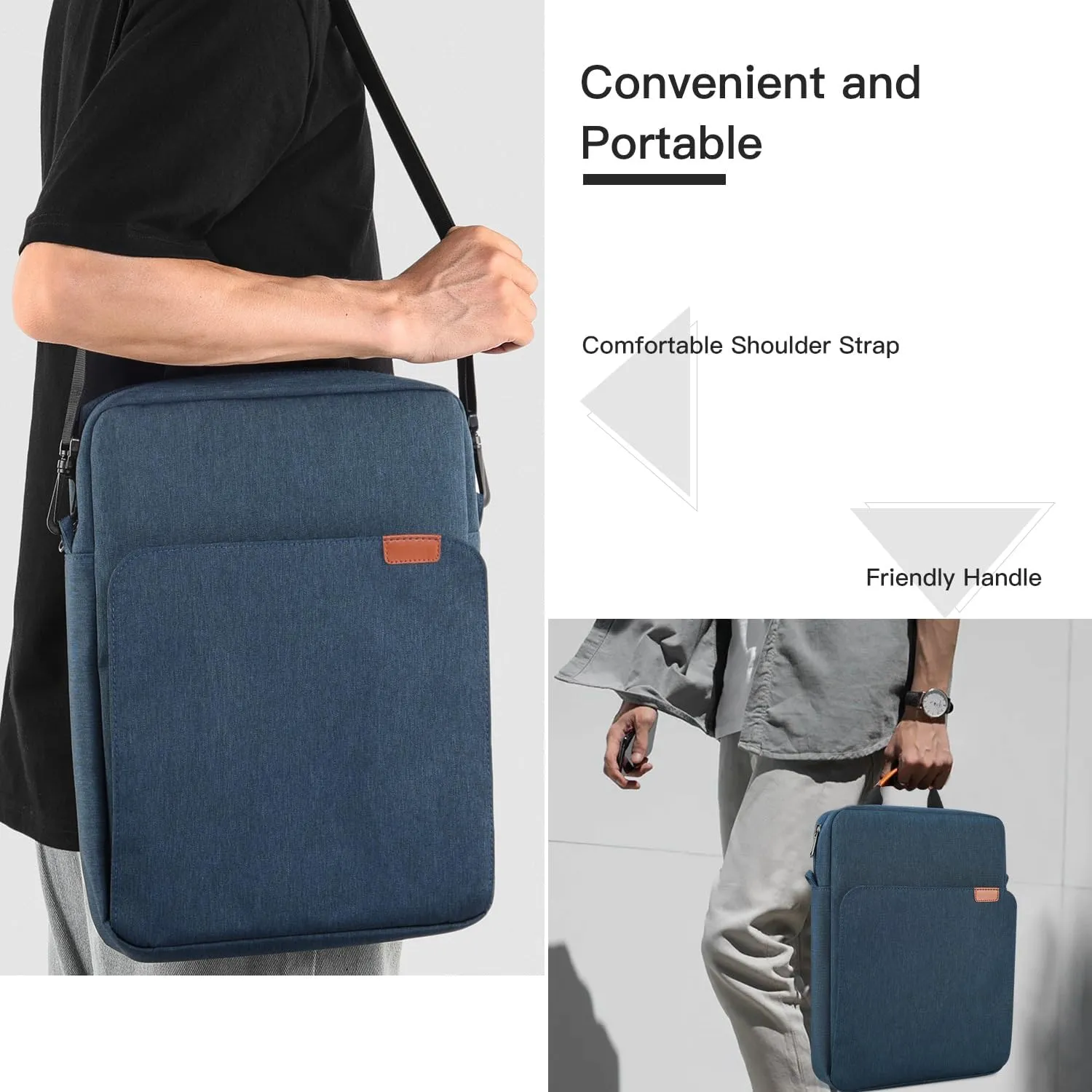 9-11 Inch Tablet Sleeve for Samsung Galaxy Tab A9 /S9 FE/A8, Fire HD 10, iPad Air M3 M2/Pro M4 2025, iPad 10th 10.9/9th 10.2, Navy Blue