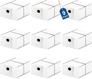 9 Pack Dust Bags Replacement for ECOVACS DEEBOT X8 Pro Omni/T50 Max/T50 Pro/T50 Omni/T50 Pro Omni/T50 Max Pro Omni for Yeedi S14 Plus Vacuum Cleaner, Large Capacity Dirt Disposable Vacuum Bags