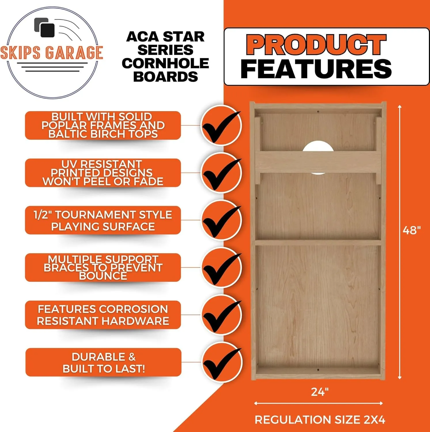 ACA Star Series Cornhole Boards | Pennsylvania State Map Design | Regulation Size Outdoor Corn Hole Game