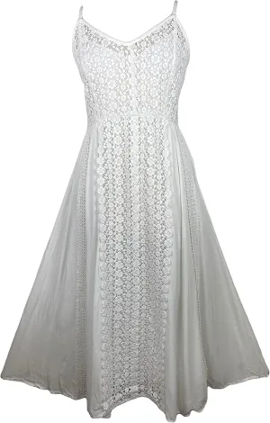 Agan Traders 2025 Spring Medieval Peasant Spaghetti Strap Formal Dresses - Sleeveless Vacation Long Maxi Women's Dress