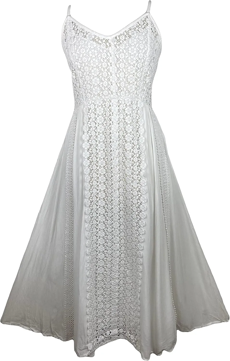 Agan Traders 2025 Spring Medieval Peasant Spaghetti Strap Formal Dresses - Sleeveless Vacation Long Maxi Women's Dress