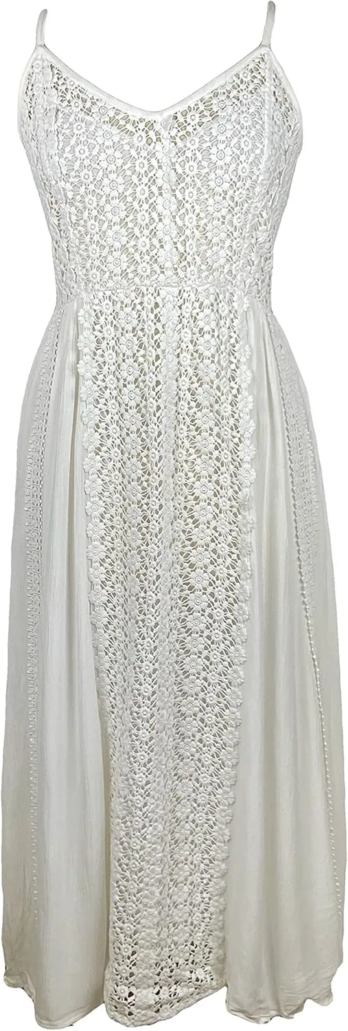 Agan Traders 2025 Spring Medieval Peasant Spaghetti Strap Formal Dresses - Sleeveless Vacation Long Maxi Women's Dress