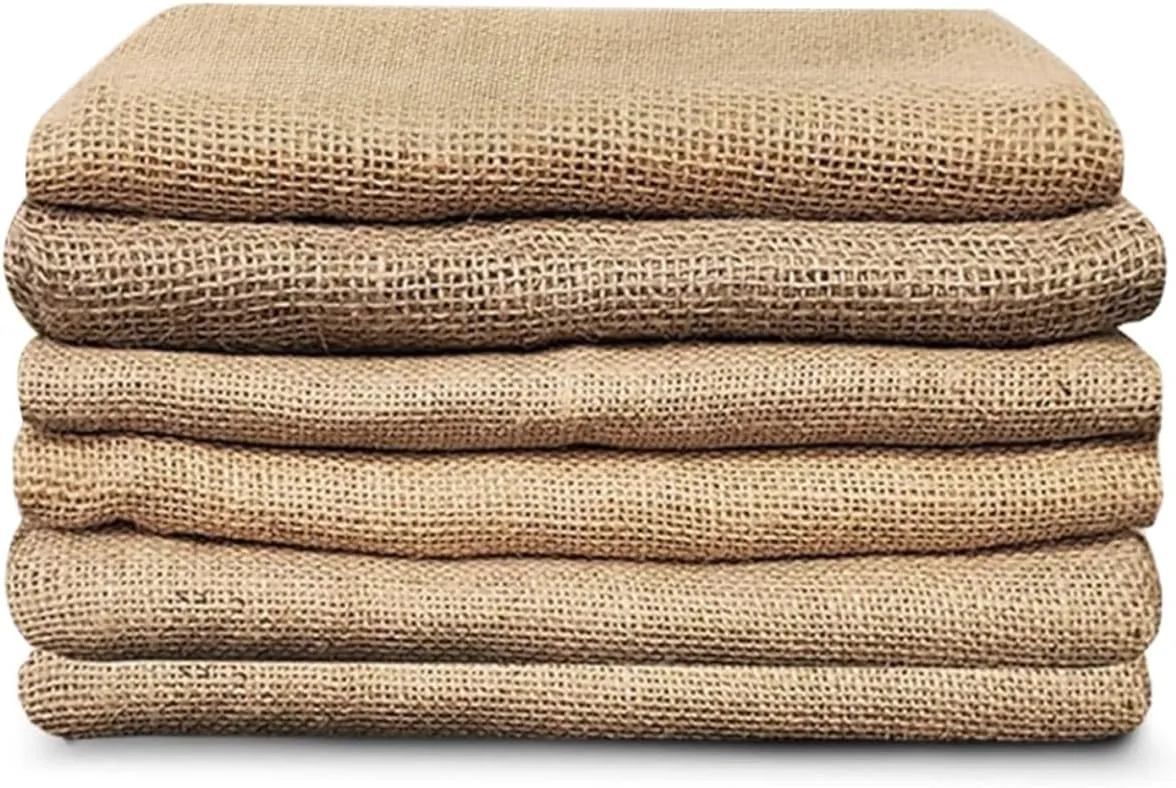 Agfabric 6pack 24"x40" Large Burlap Potato Sack Race Bags for Kids & Adults, Durable Sack Race Bags Outdoor Lawn Games, Easter, BBQ, Picnic, Block Party, Family Reunion, Birthday, Halloween - Set of 6