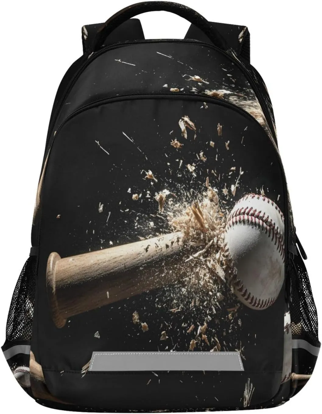 ALAZA Baseball Bat Baseball Hit Backpacks Travel Laptop Daypack School Book Bag for Men Women Teens Kids