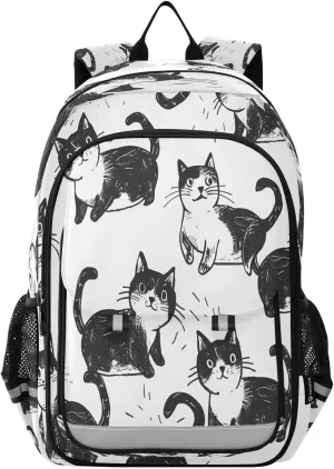 ALAZA Black Cats School Backpacks Travel Laptop Bag Kids Bookbag for Girls Boys Teens Women Men204