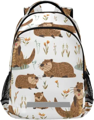 ALAZA Cute Beavers Graphics Backpacks Travel Laptop Daypack School Book Bag for Men Women Teens Kids