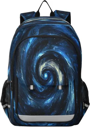ALAZA Spiral Starry Sky School Backpacks Travel Laptop Bag Kids Bookbag for Girls Boys Teens Women Men