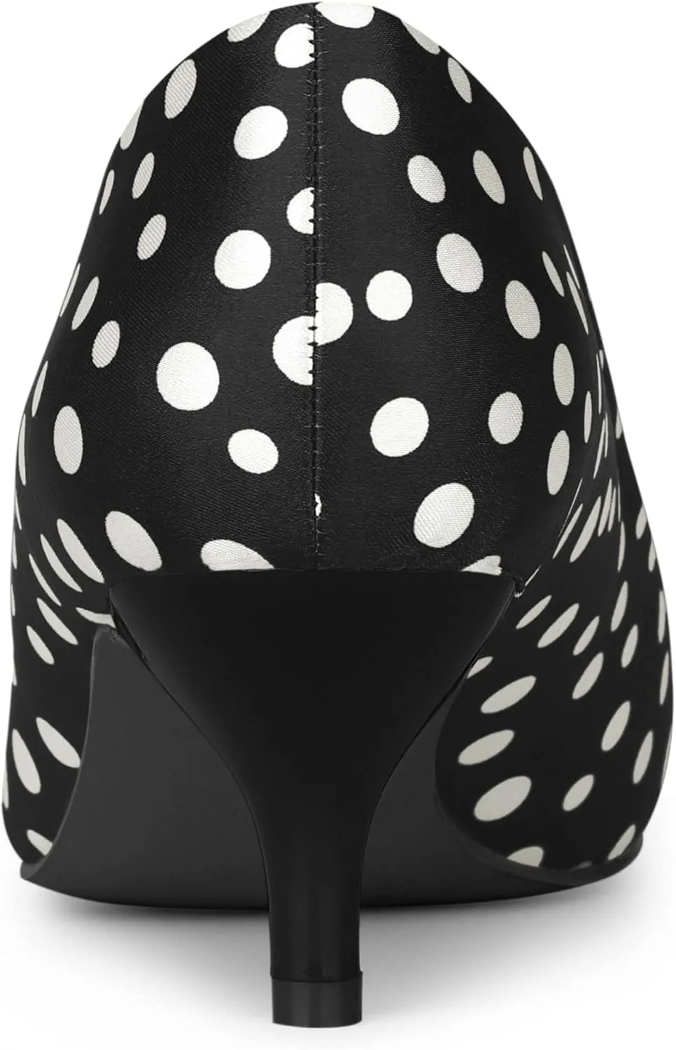 Allegra K Women's Pointed Toe Polka Dots Kitten Heels Pumps