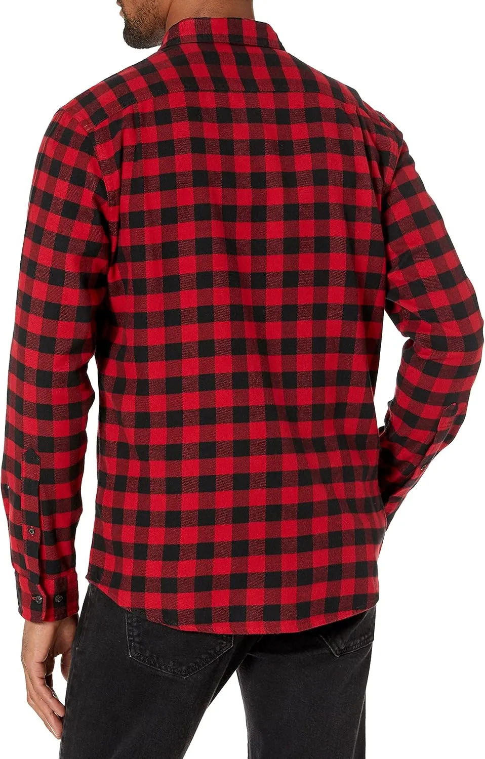 Amazon Essentials Men's Flannel Shirts Long Sleeve, Slim-Fit Button Down Plaid
