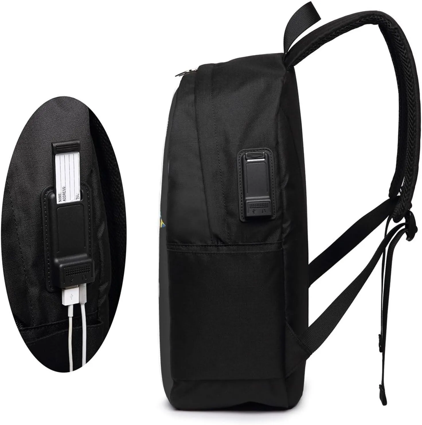 American Ecuadorian Flag Women Women Ecuador Grown Travel Backpack 17-Inch Laptop Backpacks Business Rucksack Casual Sport Daypack with USB Charging Port Carry-on Bag for Camping Biking
