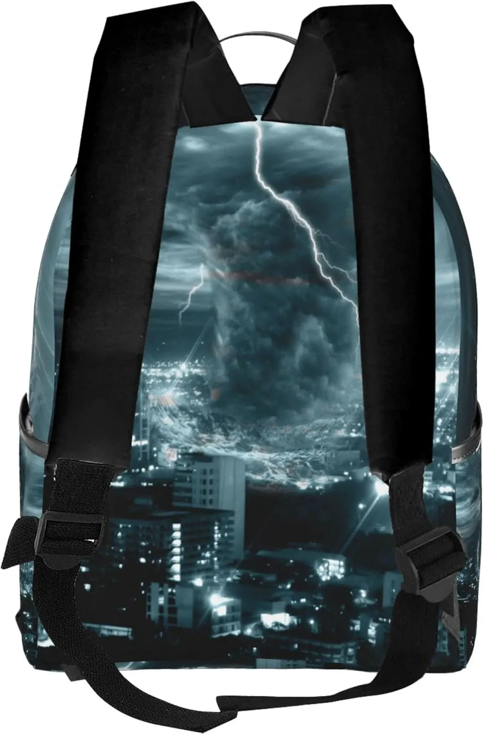 AMRANDOM Men Women Backpack Fashion City Tornado Storm Weather Pattern Backpacks Anti-Theft Bookbag with Adjustable Shoulder Straps for Travel Hiking Camping, One Size