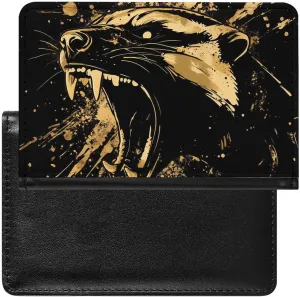Anger Honey-Badger Roaring Passport Holder Protector Travel Wallet with Credit Card Slot Passport Case Classic