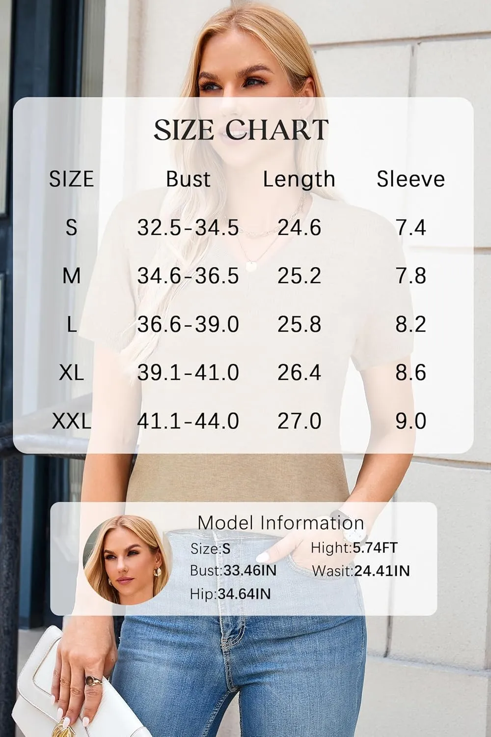 Arach&Cloz 2025 Womens Wool Blend Tops Soft V Neck Short Sleeve Summer Fashion Sweater Pullover Business Casual Outfits