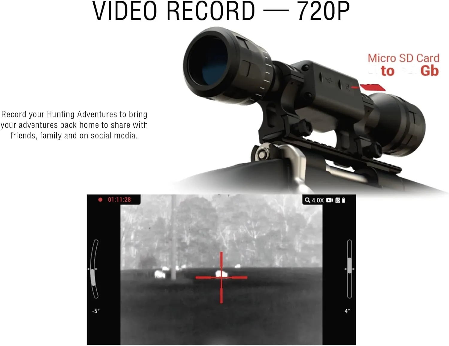 ATN Thor LTV Ultra Light Thermal Hunting Scope 4K  4056x3040 Thermal Sensor, 4K Video Record, One Shot Zero, 10h  Battery Power