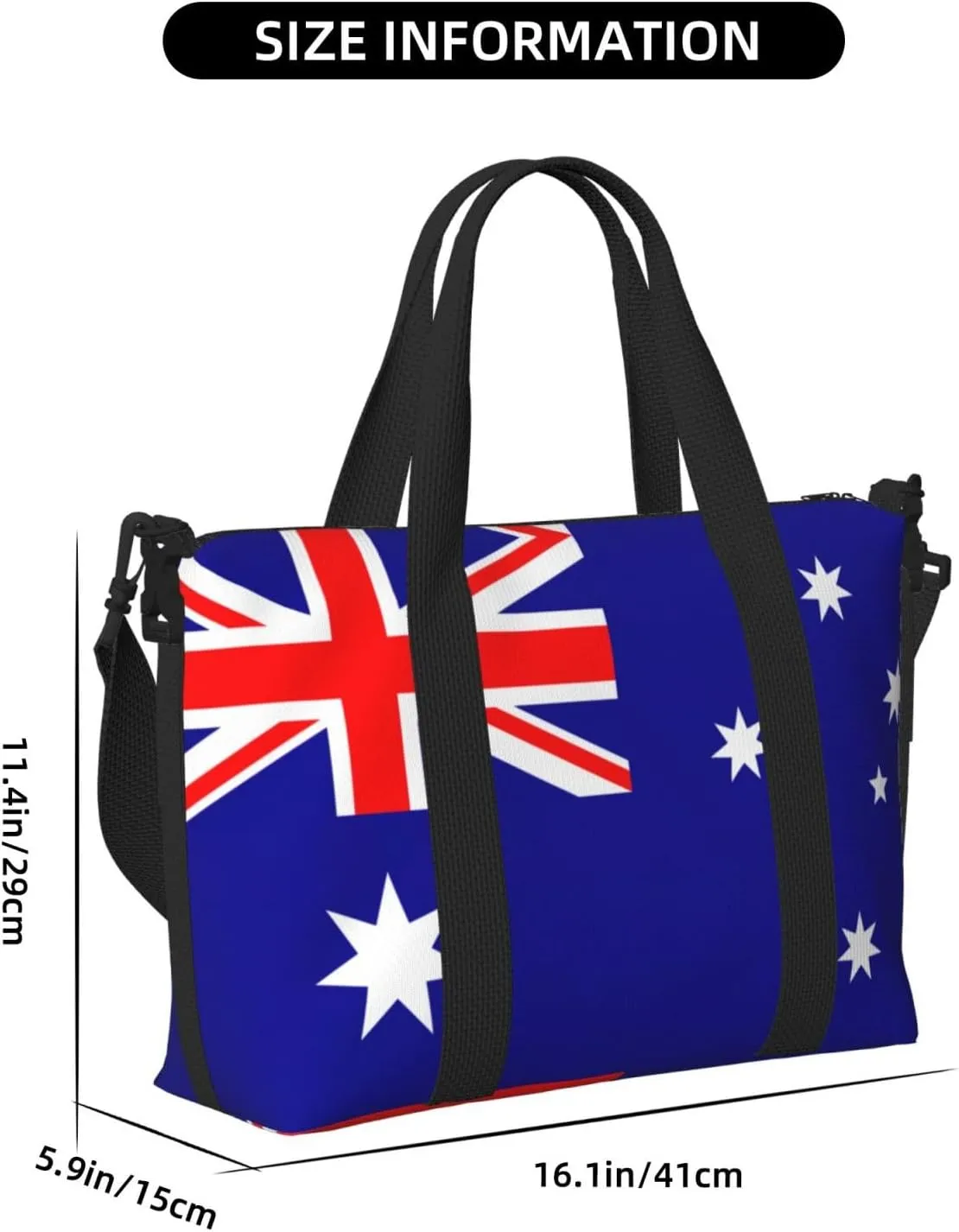 Australian Flag Travel Duffel Bag Carry On Tote Bags For Men,Weekender Overnight Bag,Sports Tote Gym Bag