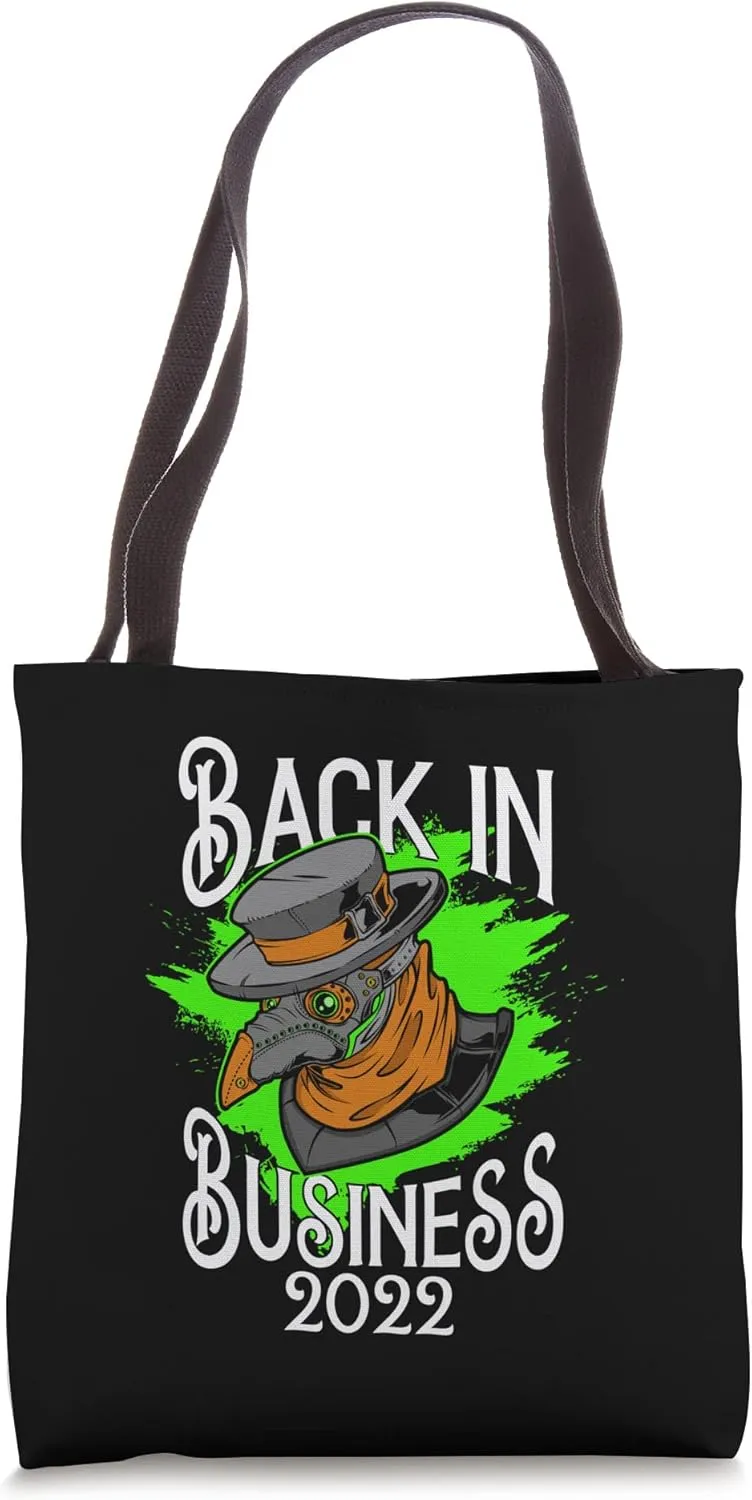 Back In Business 2022 Medieval Plague Doctor Tote Bag