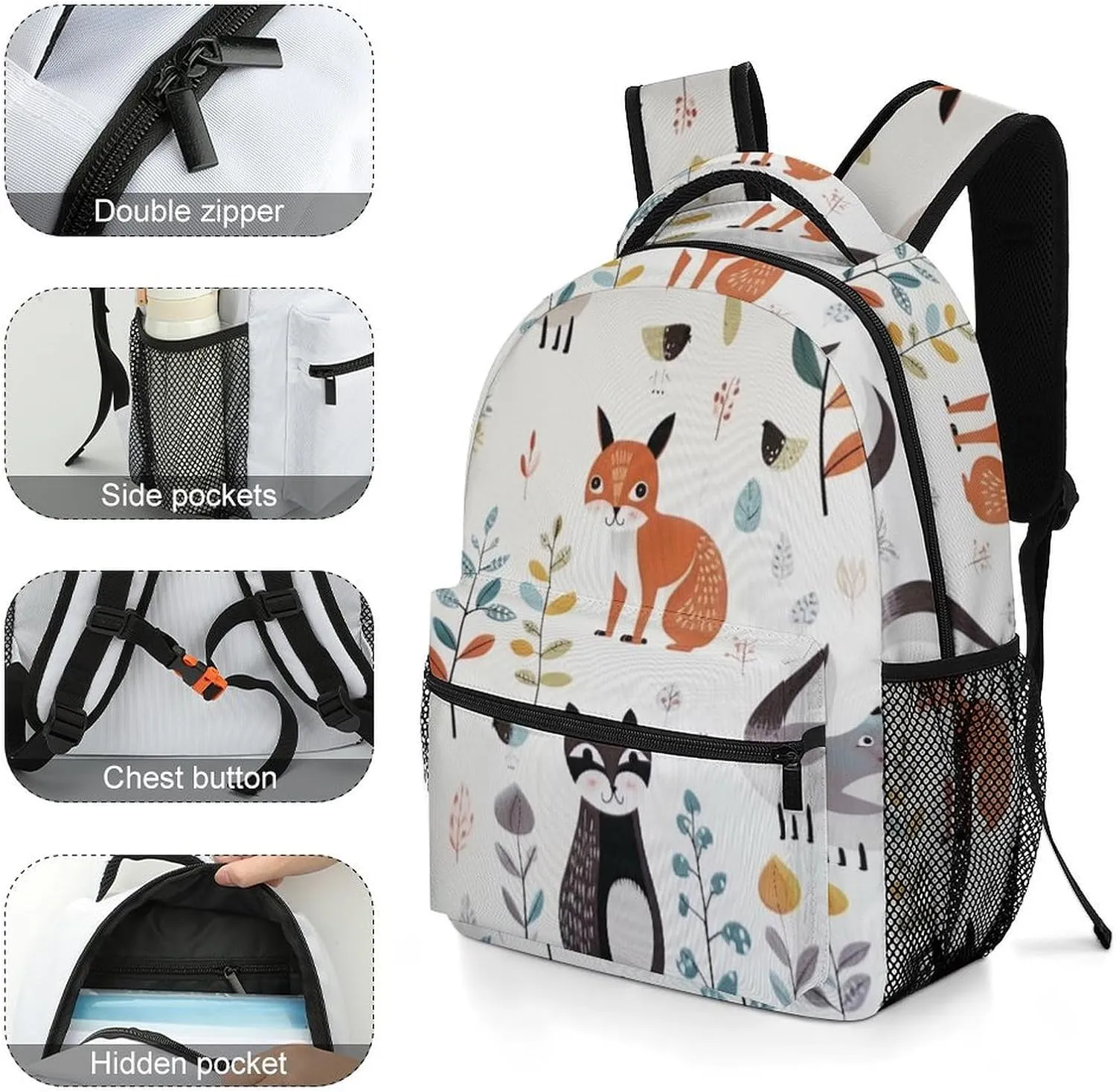 Backpacks Animal Picture Travel Bag Laptop Backpack Casual Daypack for Weekender Business Hiking