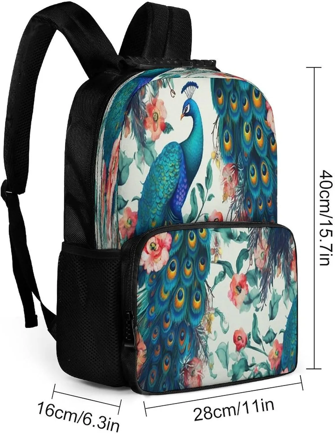Backpacks Beautiful Peacock Flowers Travel Bag Business Work Laptop Backpack