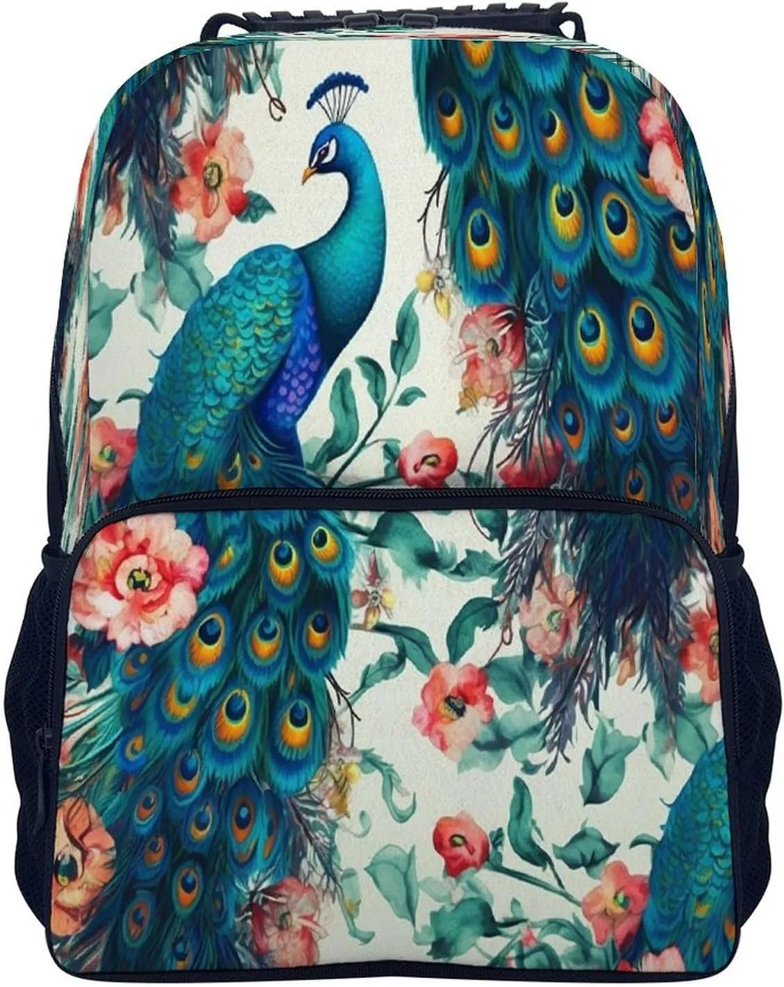 Backpacks Beautiful Peacock Flowers Travel Bag Business Work Laptop Backpack